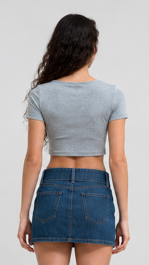 TREND - Grey Cropped Top