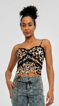 TREND - Cheetah Lace Top