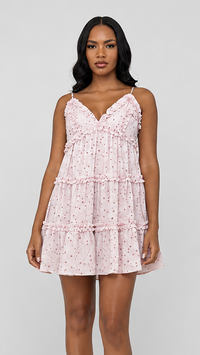 Pinky Babydoll Dress