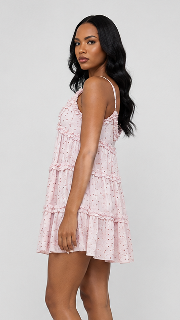 Pinky Babydoll Dress