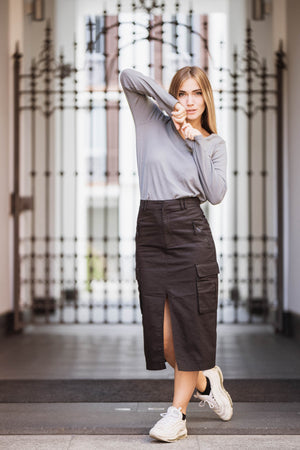 Cargo pencil skirt