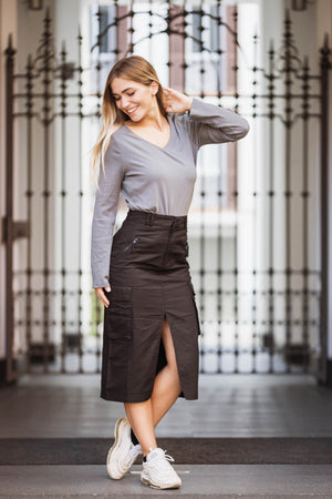 Cargo pencil skirt