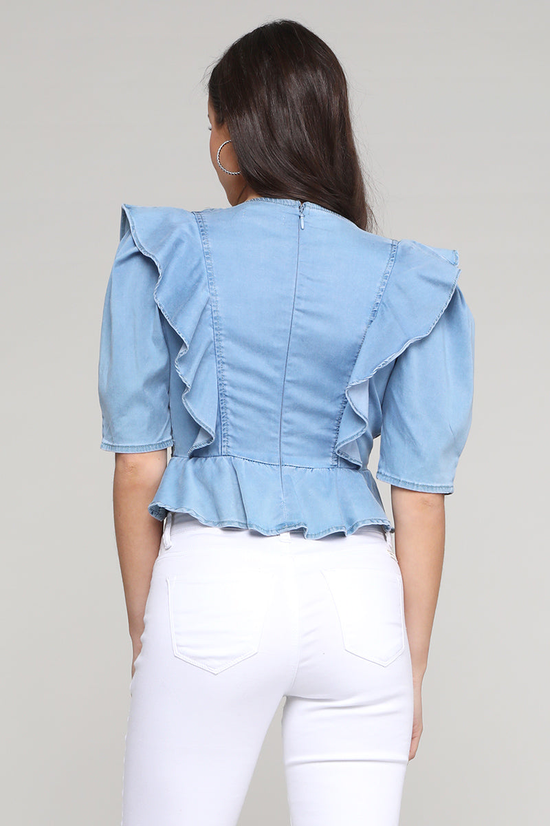 Susie Denim Top