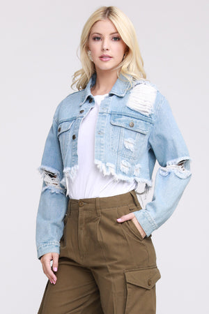 Tracy Distressed Denim Jacket