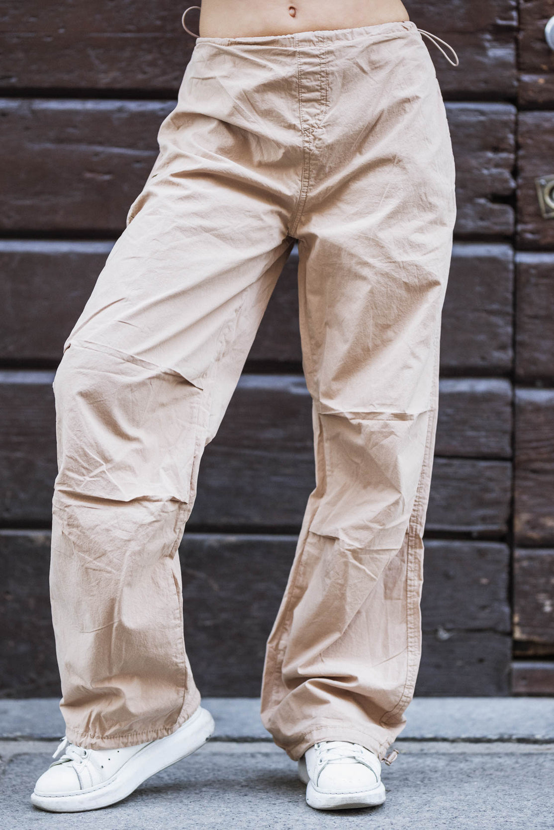 Loose fit parachute trousers